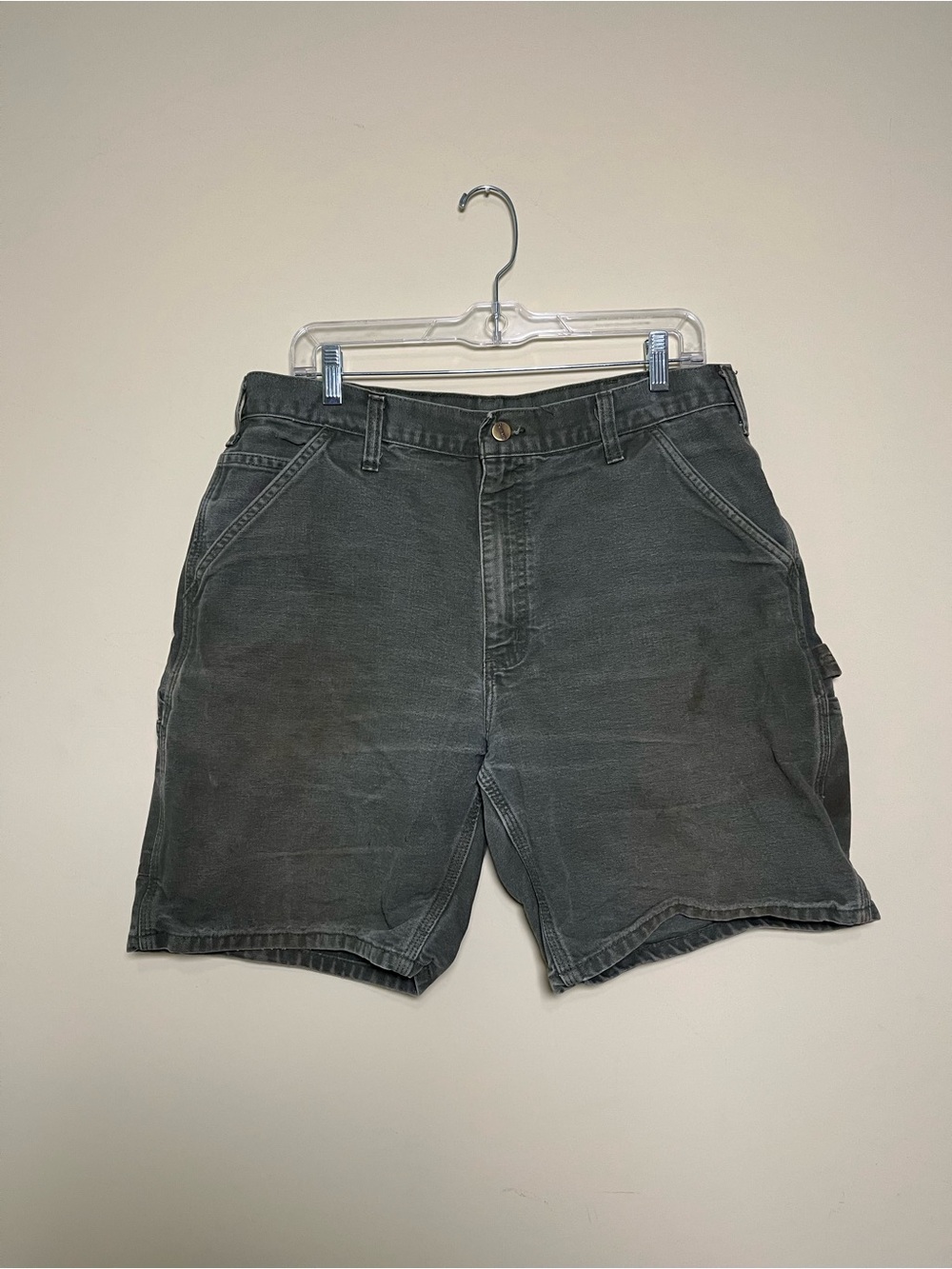 Carhartt Vintage Men’s Cargo Utility Shorts Size 34 B25 MOS Green Y2K Grunge